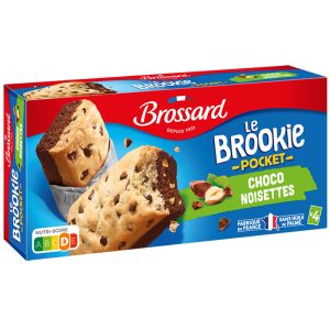 BROSSARD Le Brookie Pocket – Choco Noisettes (x4) 184 g
