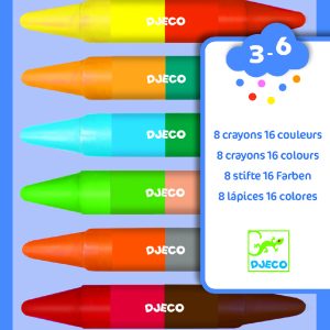 8 Crayons Doubles Côtés