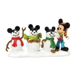 Figurine Mickey et ses 3 Bonhommes de Neige – Disney Village
