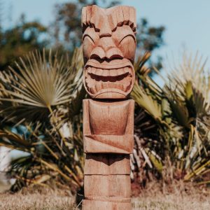 Statue de jardin – Totem Tiki en bois de cocotier 100cm – Gili