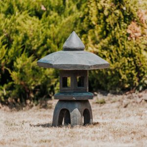 Candeeiro de pagode japonês estátua de jardim em pedra natural 70cm – Kansai