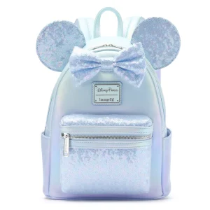 Loungefly Disney Minnie  – Winter Blue sequins – Sac à dos