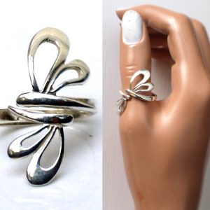 Bague argent originale pour femme ajustable