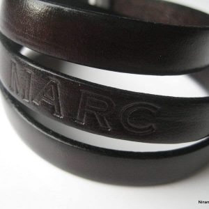 Bracelet pour homme en cuir personnalisé 3 tours