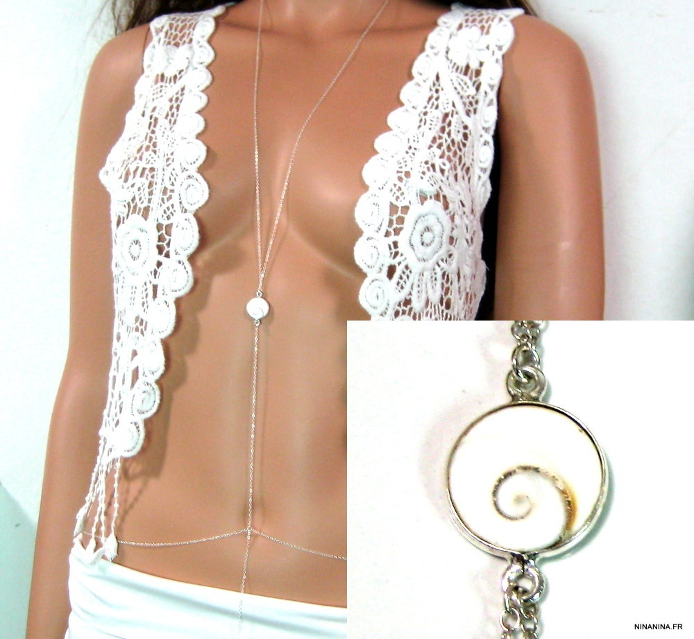 Chaine de corps Argent 925 et oeil de Sainte Lucie – Image 7