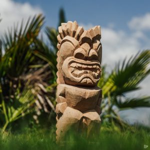 Statue Tiki, totem en bois de cocotier pour extérieur – 50cm Sumbawa