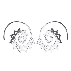 Boucles d&rsquo;oreilles ethniques indiennes Acier inoxydable