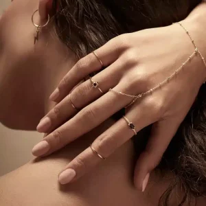 Bague De Doigt Phalange Argent Plaqué Or Minimaliste