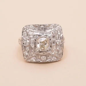 Bague Square Or Diamants