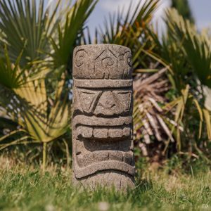 Statue Tiki – Totem jardin extérieur en pierre volcanique naturelle 50cm – Maiao